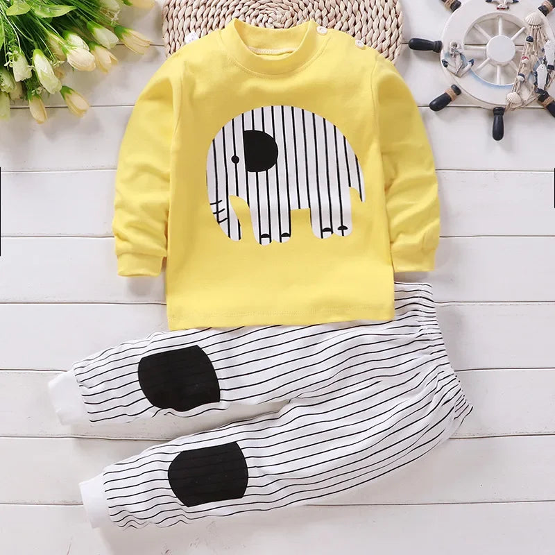 Kids Cartoon Cotton Clothing Set