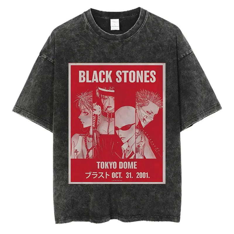 Japanese Anime Nana Osaki Vintage Washed Graphic T-Shirt