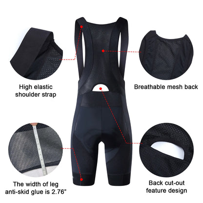 YKYWBIKE Cycling Bib Shorts Men Outdoor Wear Bike Ride 6 Hours Padded Riding Bib Tights Bicycle Men&