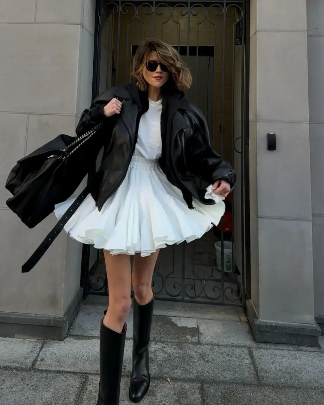 Summer White Ruffle Mini Skirt | High Waist Vintage Tennis Style