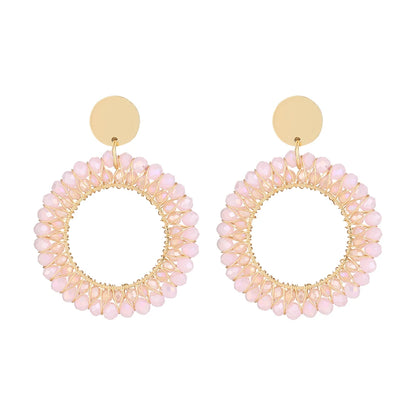 INKDEW Round Shape Drop Earrings for Women