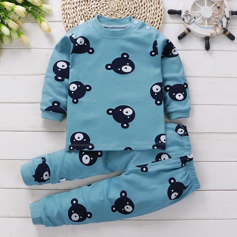 Kids Cartoon Cotton Clothing Set