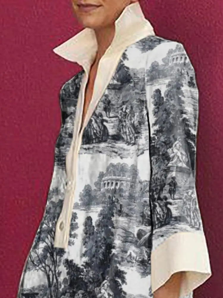 Yeezzi Vintage Printed Mini Dress