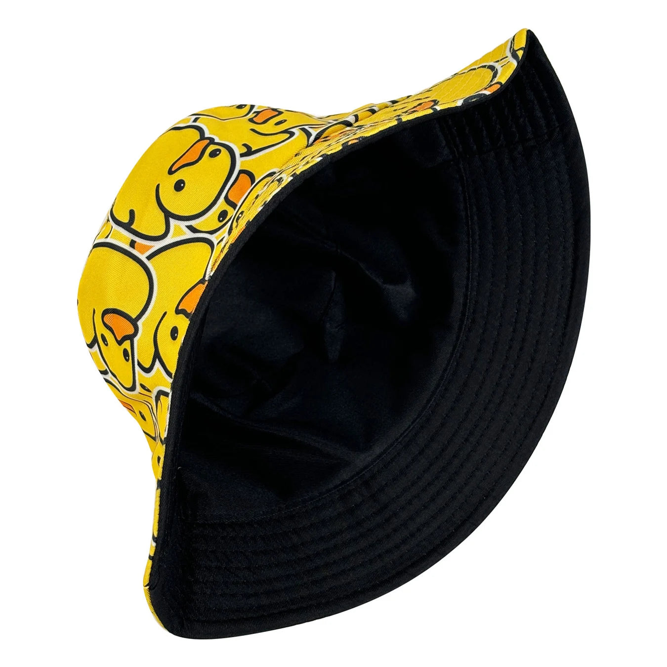 Reversible Cartoon Duck Print Bucket Hat | Unisex Foldable Sun Protection Cap