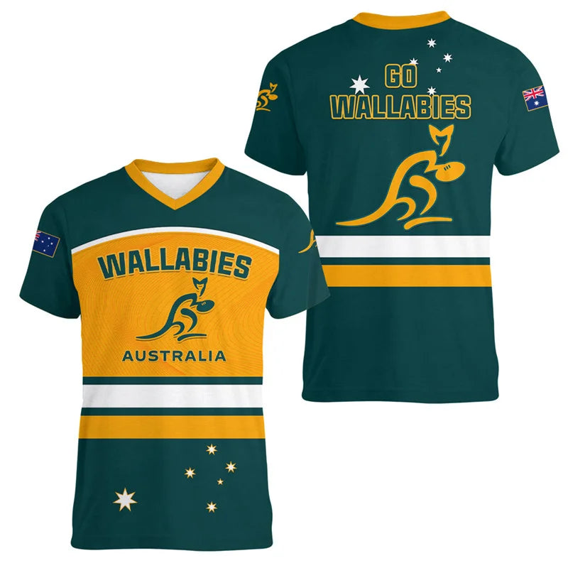 Australia Kangaroo 3D Printed T-Shirt | Unisex Sports Casual Summer Tee