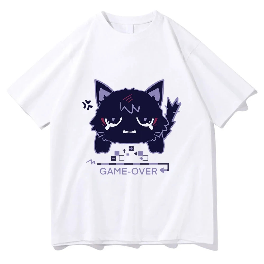 Unisex Genshin Impact T-Shirt | Scaramouche Cat Kawaii Graphic