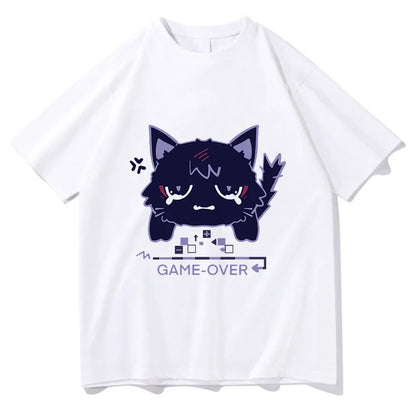 Unisex Genshin Impact T-Shirt | Scaramouche Cat Kawaii Graphic