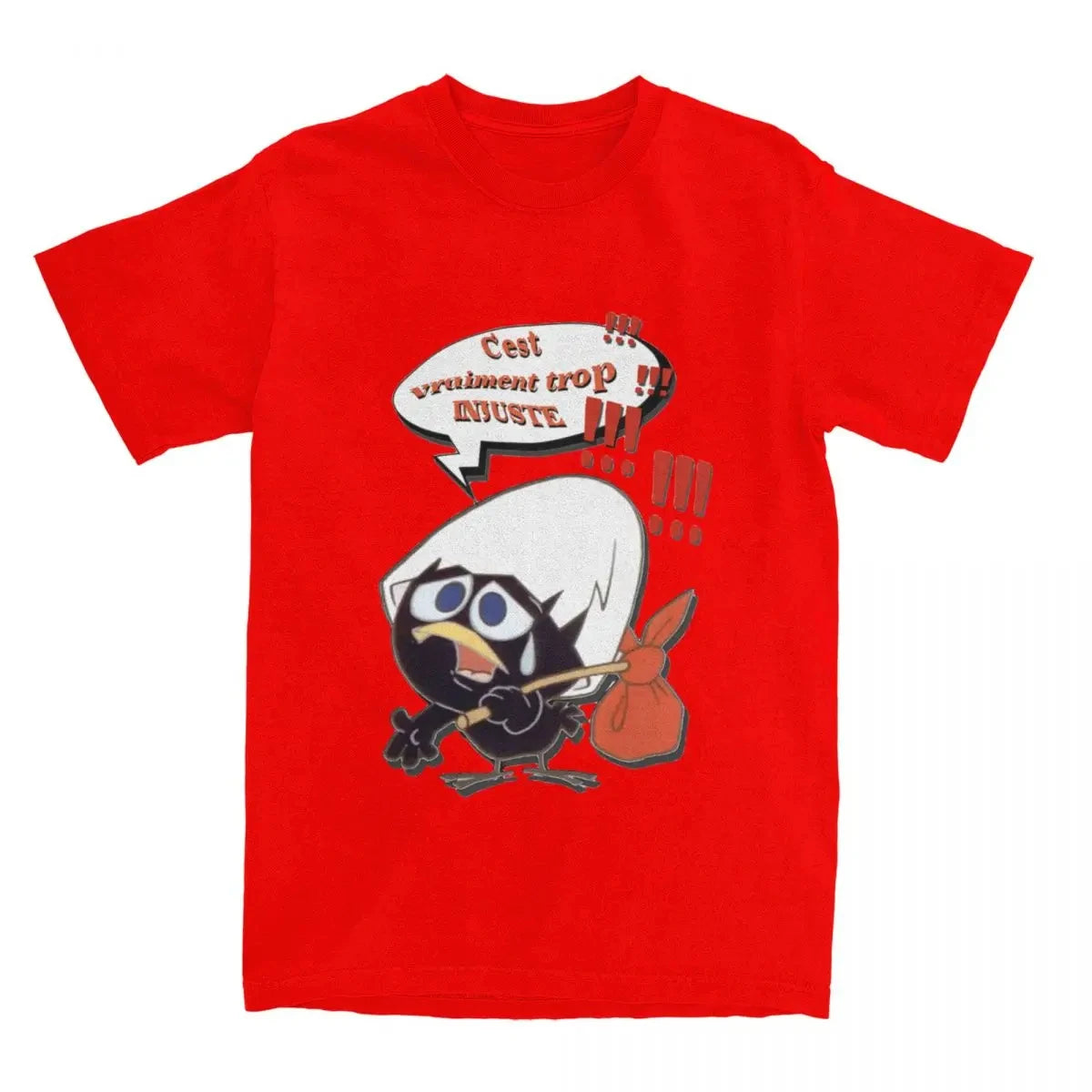 Calimero Cartoon Chicken T-Shirt | Men’s Cotton Casual Short Sleeve Streetwear Tee