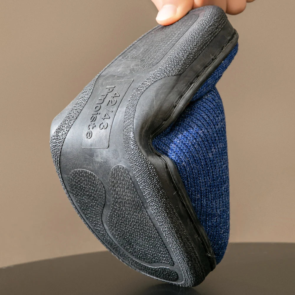 Men’s Memory Foam Cushion Slippers – Warm Indoor Platform Shoes