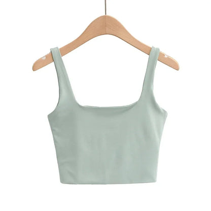 Women’s Summer Sleeveless Square Neck Tank Tops – 6 Colors