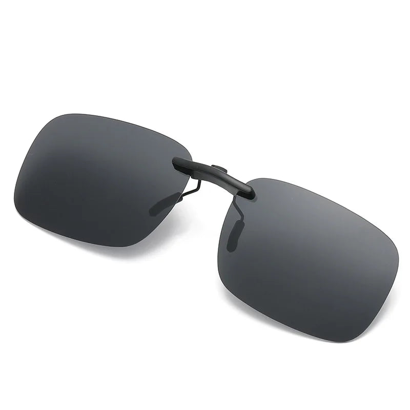 Polarized Rimless Clip-On Sunglasses – Anti-Glare UV400 Eyewear for Men &amp; Women