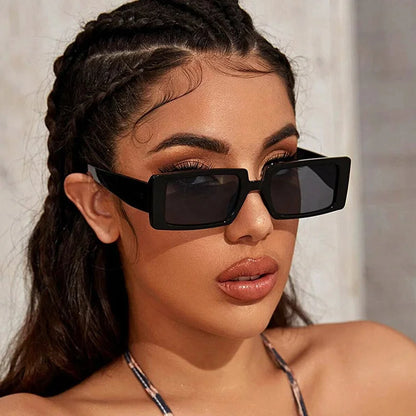 Small Frame Rectangle Sunglasses for Women
