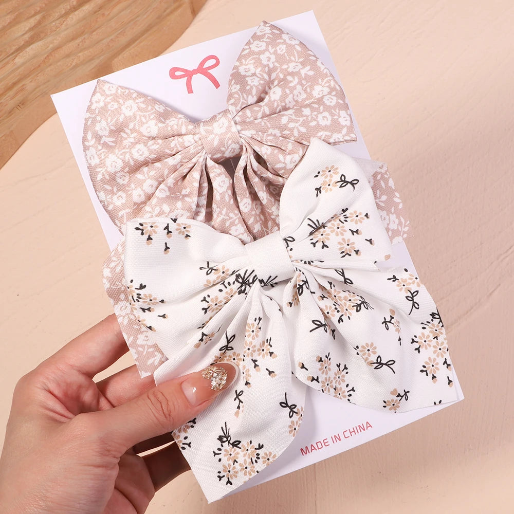 2-Piece Bowknot Hair Clip Set for Women &amp; Girls