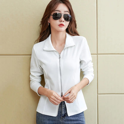 Women’s Turn-Down Collar Long Sleeve Top for Spring &amp; Summer
