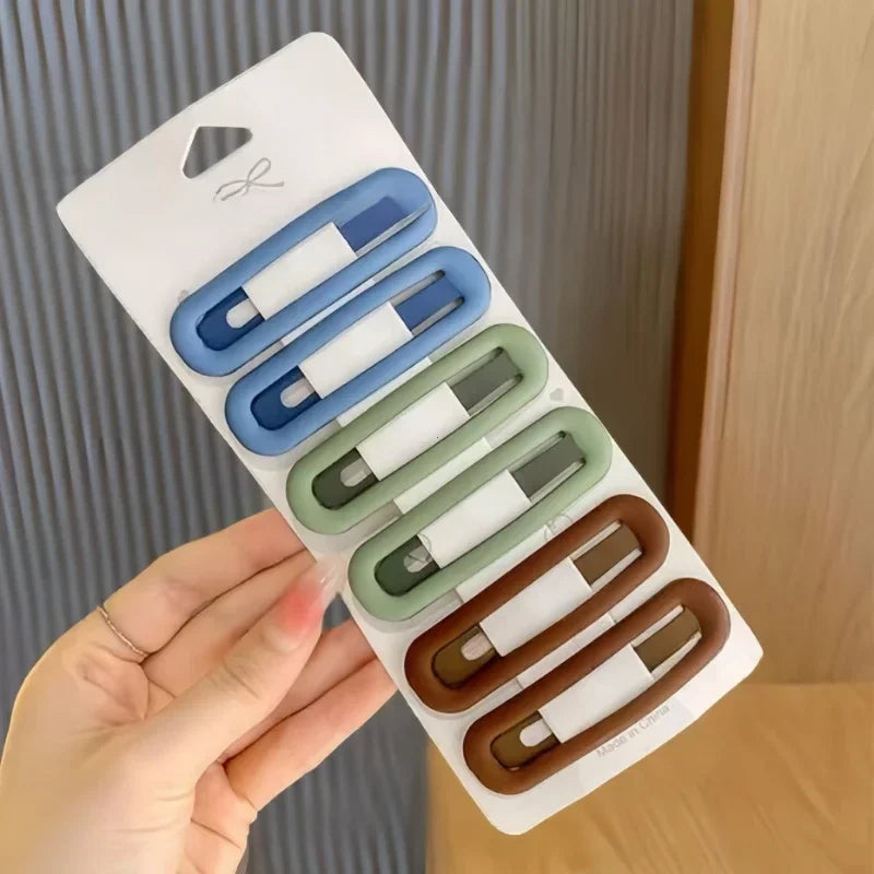 6-Piece Morandi Color BB Hair Clips for Women &amp; Girls