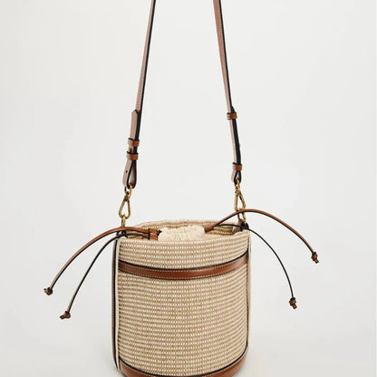 Summer Weave Panelled Shoulder &amp; Crossbody Tote for Women