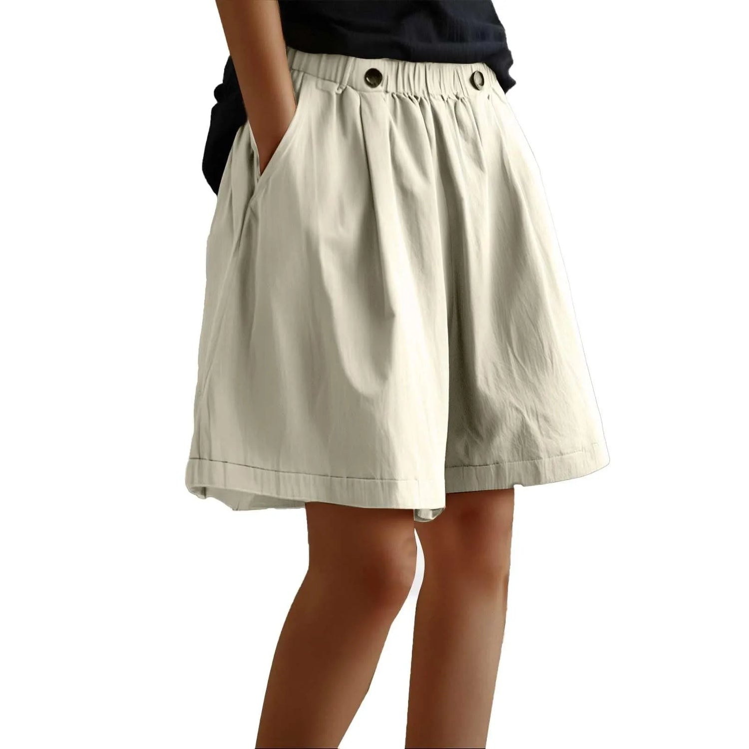 Women’s Summer Loose Wide-Leg Shorts | High Waist Casual Jogging &amp; Beach Shorts