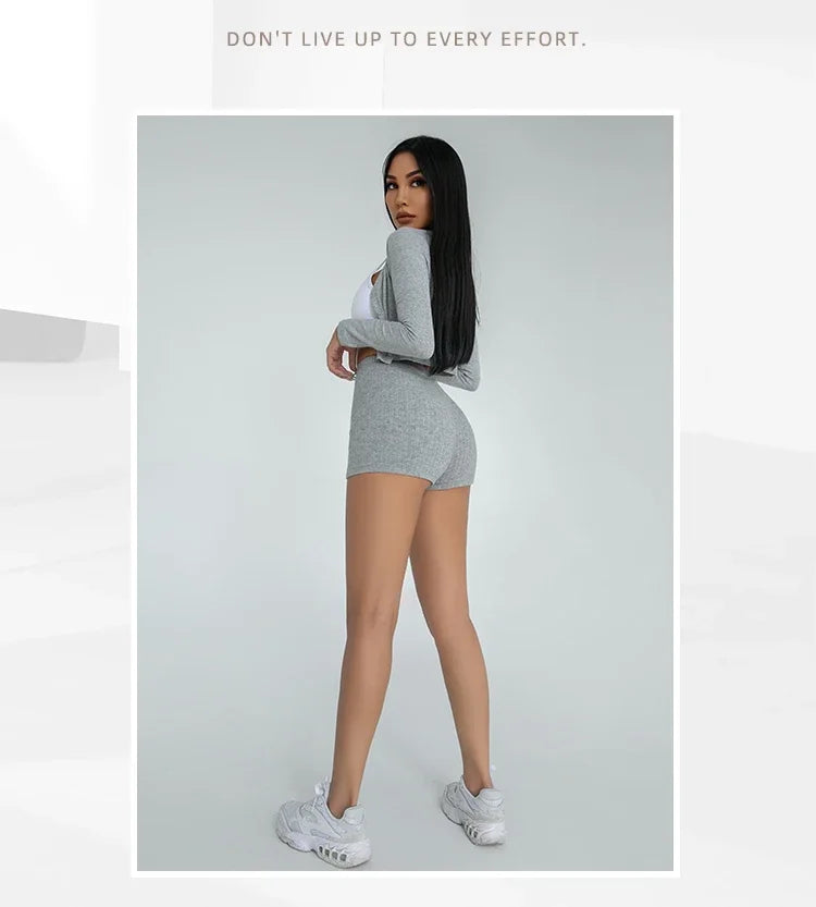 Women’s High-Waist A-Line Knit Shorts | Slim Sports &amp; Casual Wear