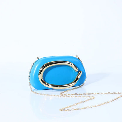 Women’s Gold Metal Clutch Evening Bag