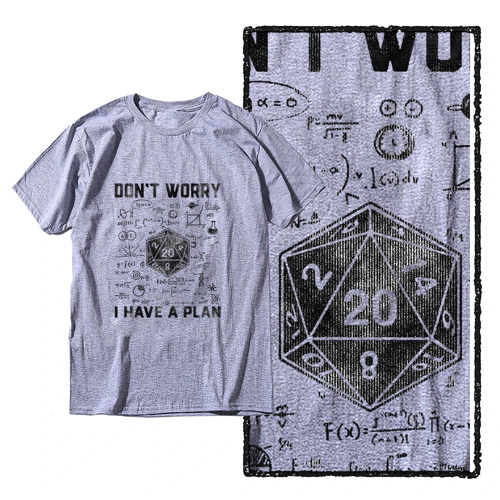 Dungeon Dragon “I Have a Plan” D20 Graphic T-Shirt | RPG Streetwear Tee