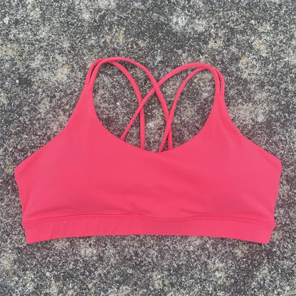 Solid Color Soft High Strength Women Cross Fitness Bra Tight Sport Top Comprehensive Training Gym Yoga Underwear With Chest Pad