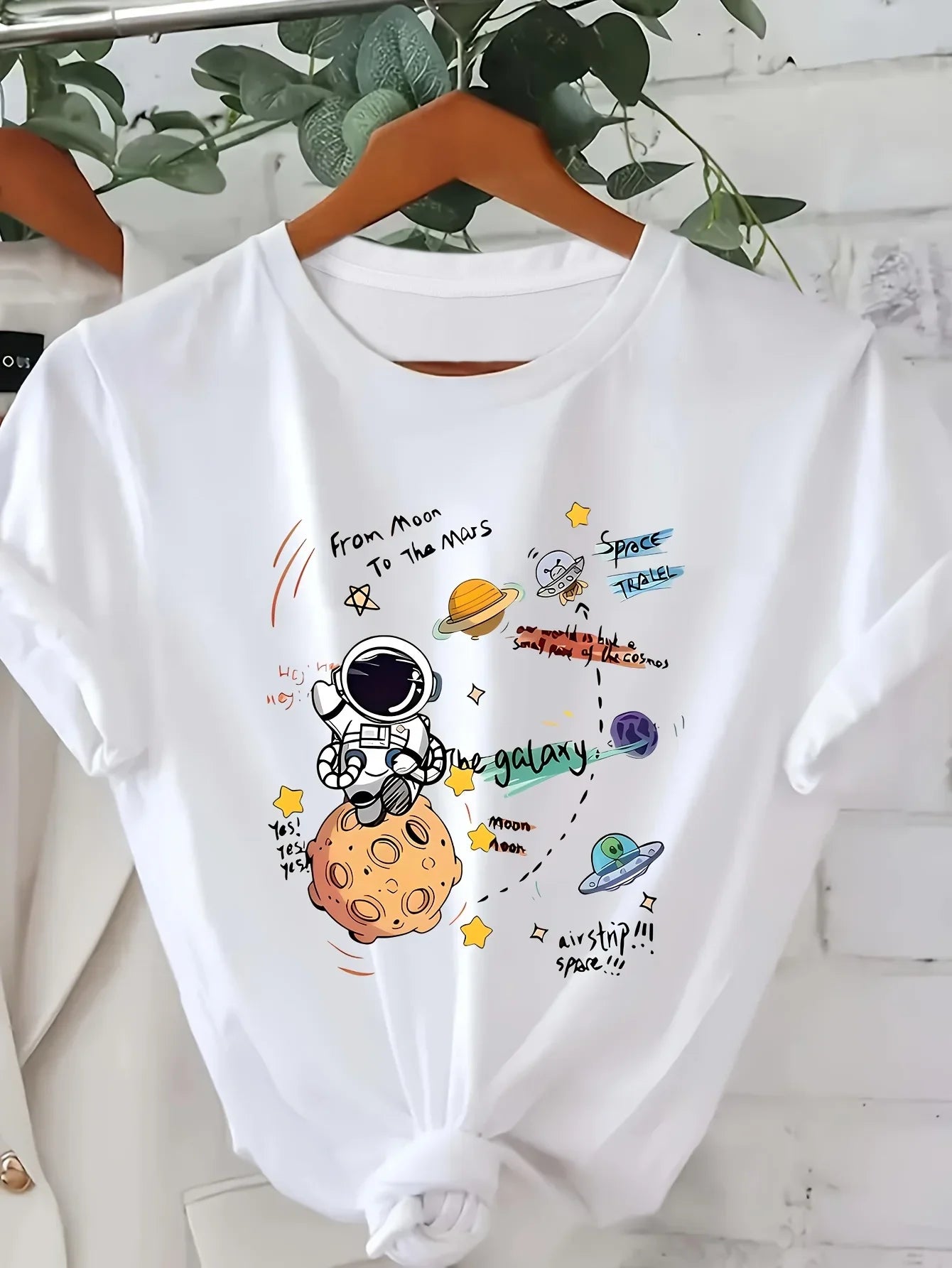 Women’s Astronaut Graphic T-Shirt | Short Sleeve Casual Tee