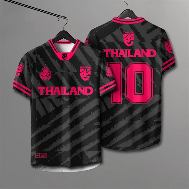 Elephants Thailand 3D Printed Rugby T-Shirt | Summer Breathable Short Sleeve Unisex Tee