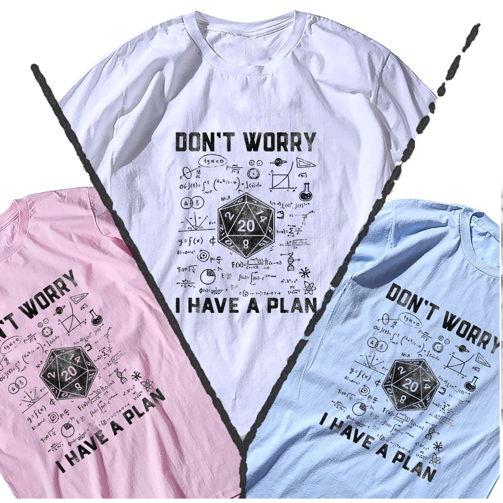 Dungeon Dragon “I Have a Plan” D20 Graphic T-Shirt | RPG Streetwear Tee