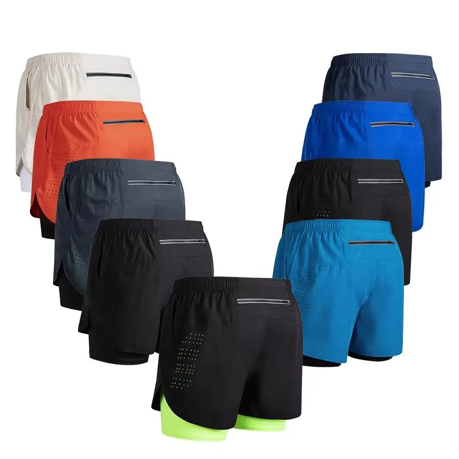 Men’s 2-in-1 Running Shorts | Quick-Dry Fitness &amp; Workout Training Shorts