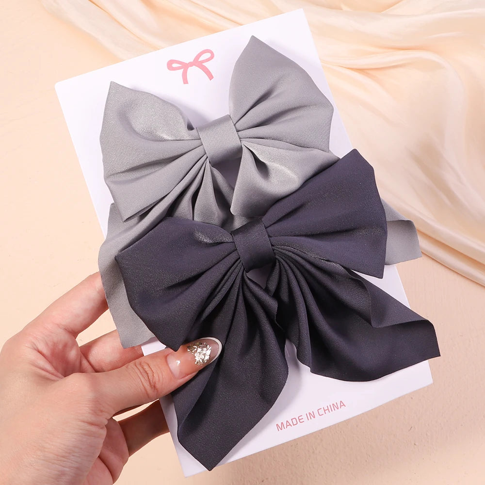 2-Piece Bowknot Hair Clip Set for Women &amp; Girls