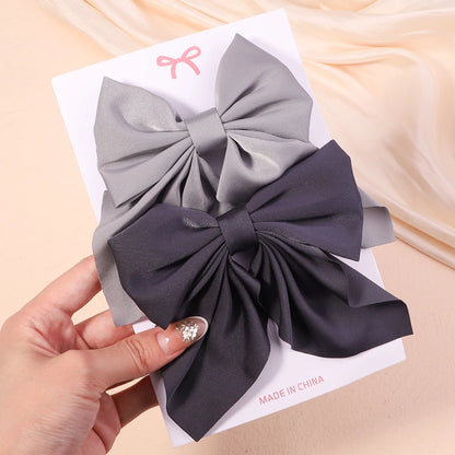 2-Piece Bowknot Hair Clip Set for Women &amp; Girls