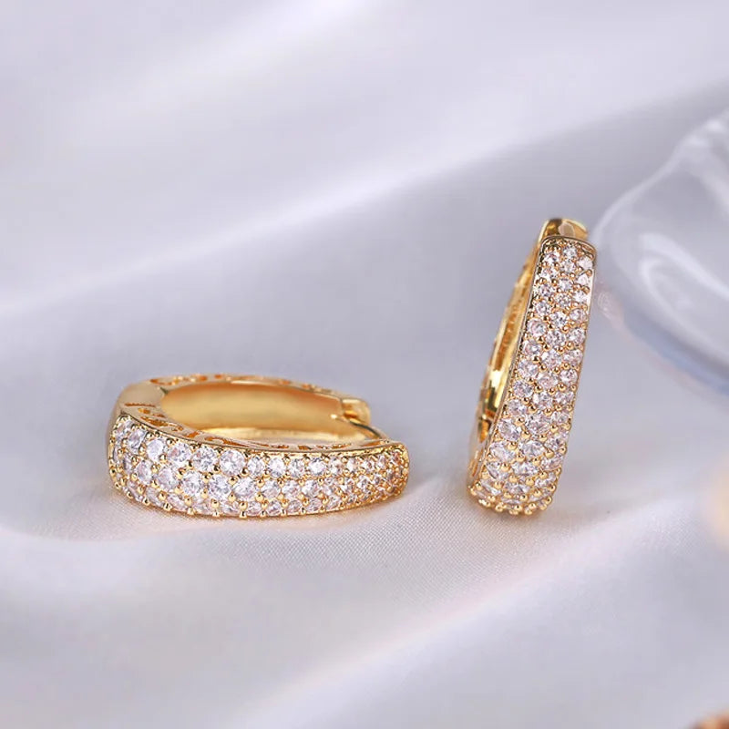 Hollow Gold Hoop Earrings