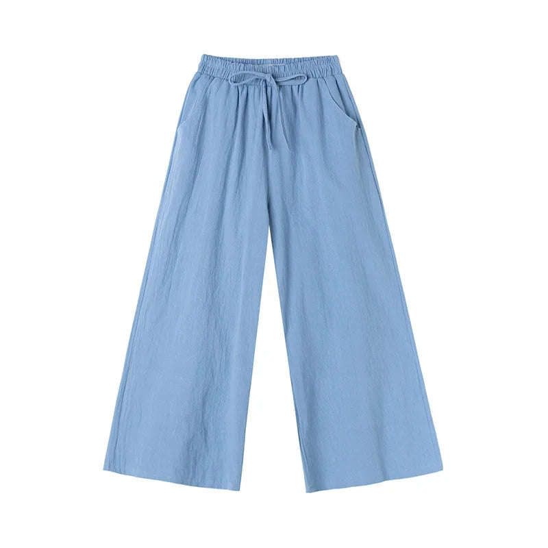 Women’s Wide-Leg Cotton Pants
