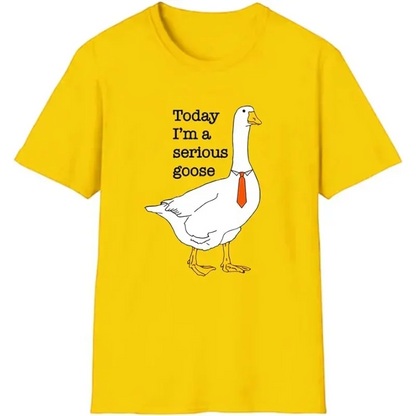 Today I’m A Serious Goose Funny Women’s T-Shirt | Cartoon Graphic Casual Summer Tee