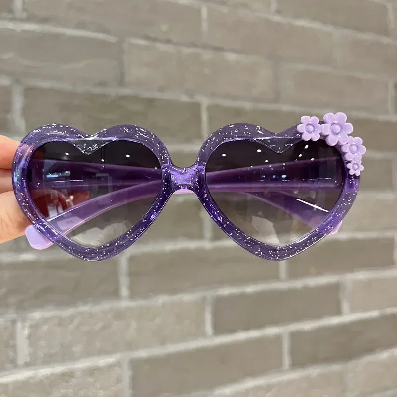 Cute Cartoon Flower Sunglasses – Vintage Kids Eyewear with UV400