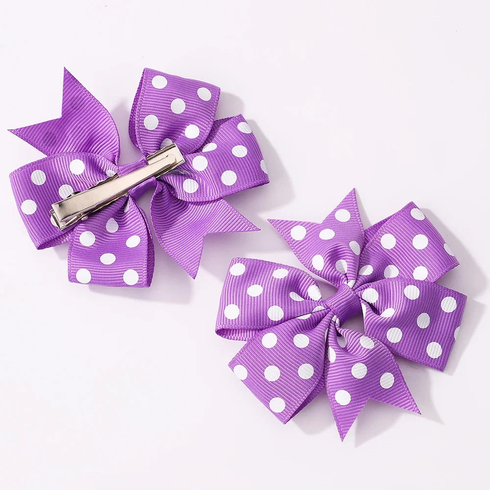 3Pcs Kids Cute Solid Dot Hairpin &amp; Colorful Heart Sunglasses Set
