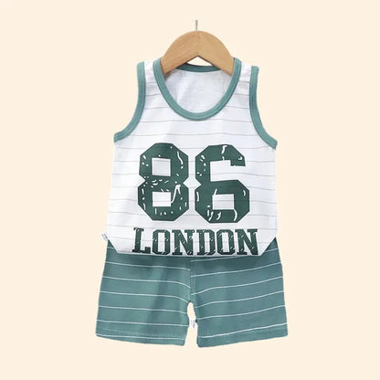 Kids Summer Vest &amp; Shorts Set – Cotton Sleeveless Outfit