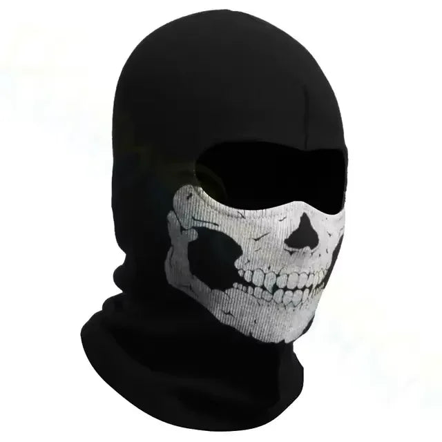 Motorcycle Skull Print Full Face Balaclava