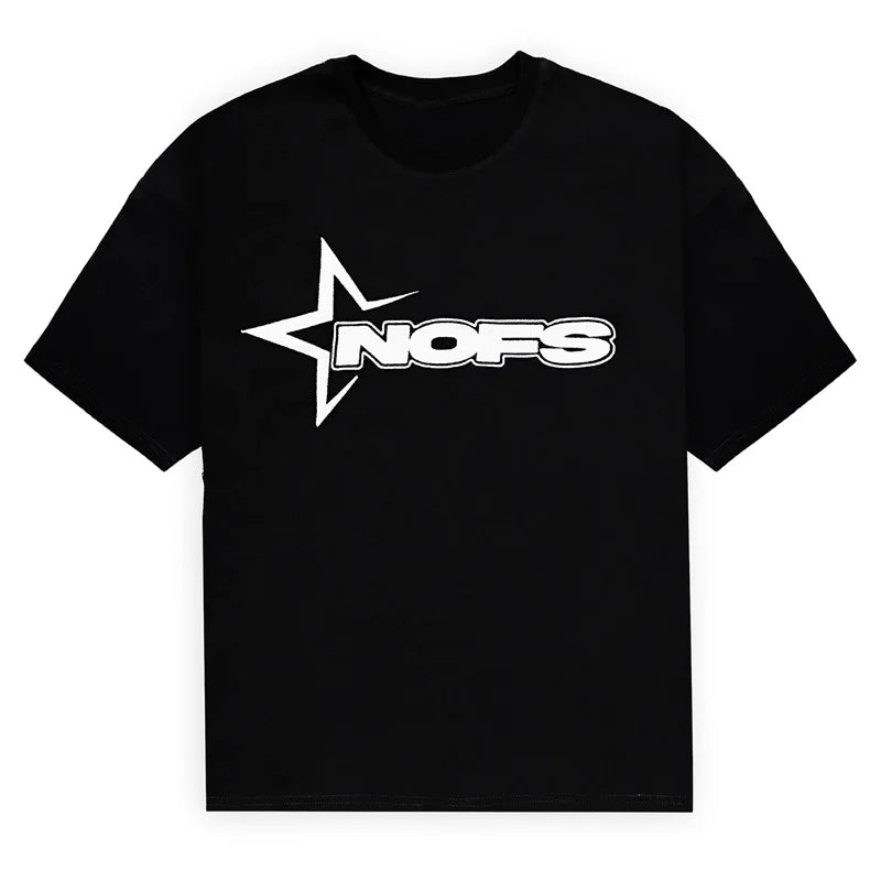 Men New Fashion Letter Graphics T-shirt Hip-hop Punk Summer Short Sleeve American Street Tops Shorts Set Y2K 2024 Men&