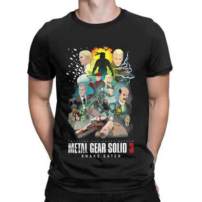 Metal Gear Solid 3 Snake &amp; Raiden Graphic T-Shirt | Cotton Casual Game Tee