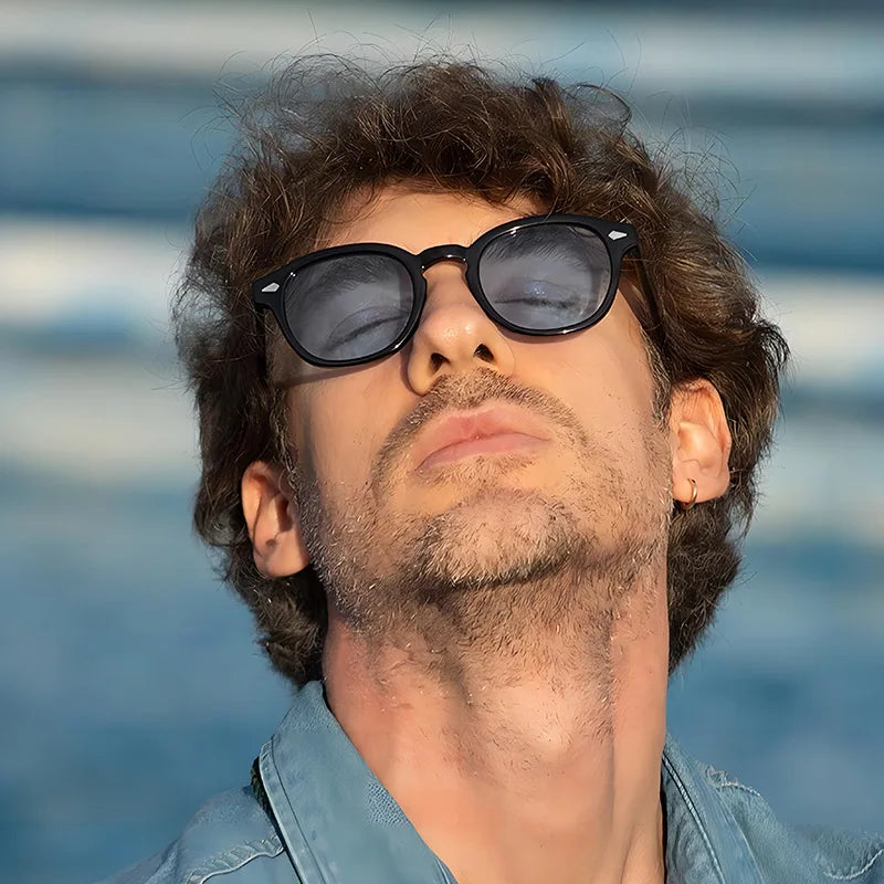 Vintage Shell Round Sunglasses Men