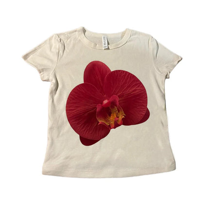 Vintage Y2K Baby Tee – Graphic Print Crop Top