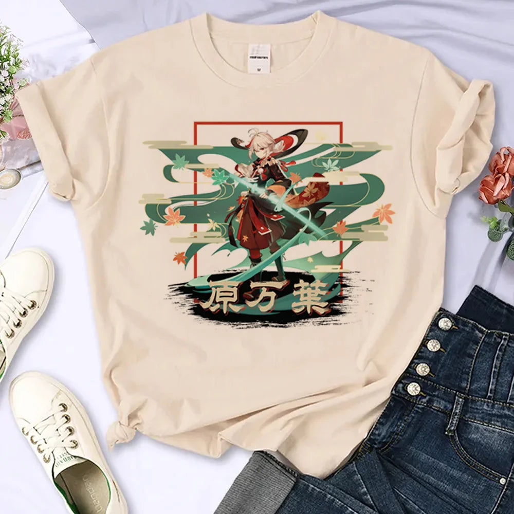 Women’s Genshin Impact Manga T-Shirt | Harajuku Summer Comic Tee