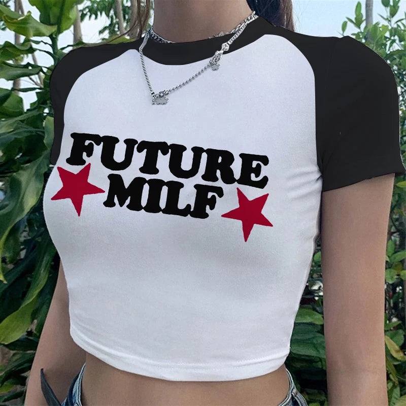 Sexy T-shirt Future Milf Star Women&