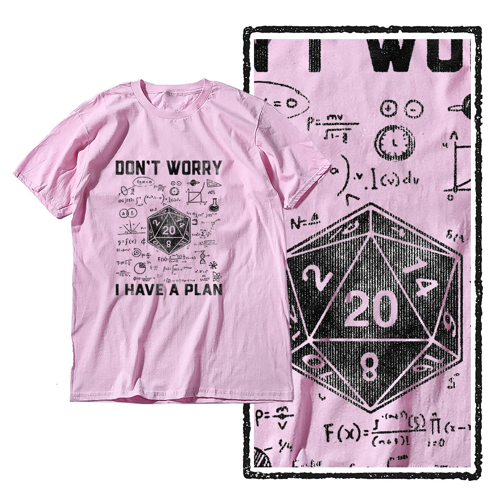 Dungeon Dragon “I Have a Plan” D20 Graphic T-Shirt | RPG Streetwear Tee