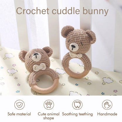 Crochet Animal Bear Rattle Toy