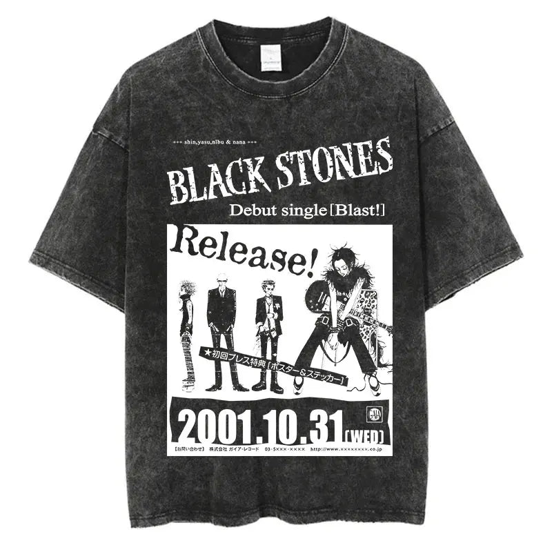 Japanese Anime Nana Osaki Vintage Washed Graphic T-Shirt