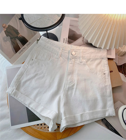 High Waist Wide Leg Short Jeans Women&