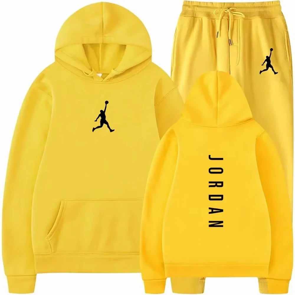 2025 Spring and autumn outdoor fitness basketball casual sportwear set fashion men&