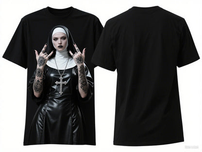 Halloween Devil Nun 3D Graphic T-Shirt – Quick-Dry Unisex Tee
